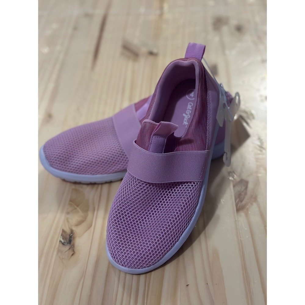 Cat & Jack Girls Purple Mesh Slip On Sneakers Athletic Shoes Size 4 Kids